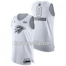 Dres Oklahoma City Thunder Russell Westbrook 0 2018 All Star Jordan Brand Bijela Swingman